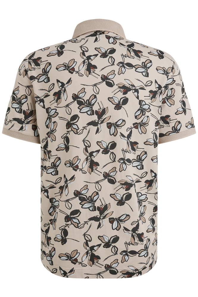 Vanguard beige heren polo | Achteraanzicht