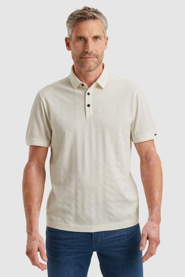 Vanguard short sleeve polo jacquard merceri Wit