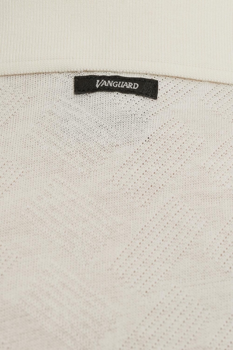 Vanguard witte heren polo | Close up