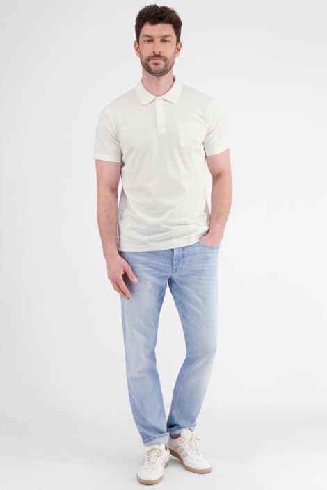 Lerros witte heren polo | Model