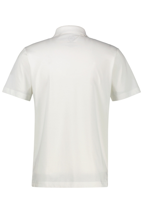 Lerros witte heren polo | Achteraanzicht