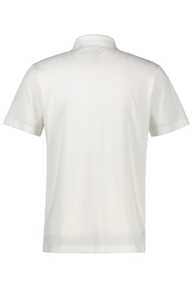 Lerros witte heren polo | Achteraanzicht