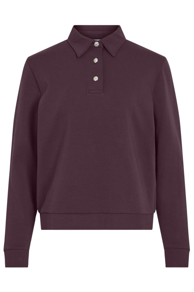 Vila bordeaux dames sweater | Vooraanzicht