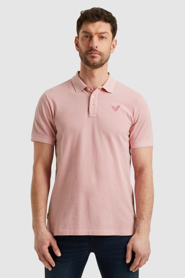 PME legend short sleeve polo garment dyed piq Roze