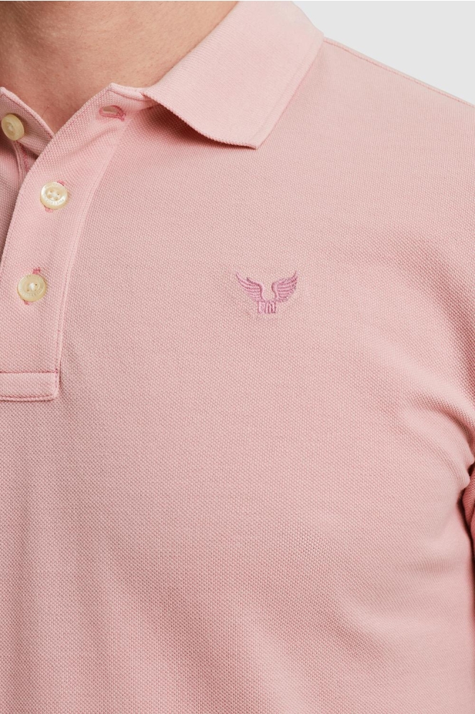 PME legend roze heren polo | Close up