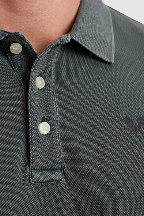 PME legend grijze heren polo | Close up