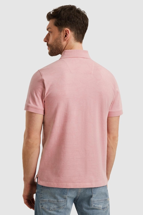 PME legend roze heren polo | Model achteraanzicht