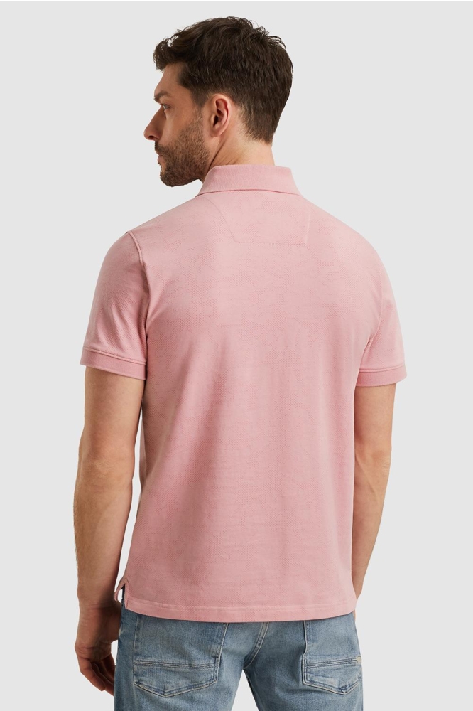 PME legend roze heren polo | Model achteraanzicht