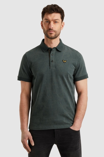 PME legend POLO VAN PIQUE PPSS2505860 9076 DARK SLATE
