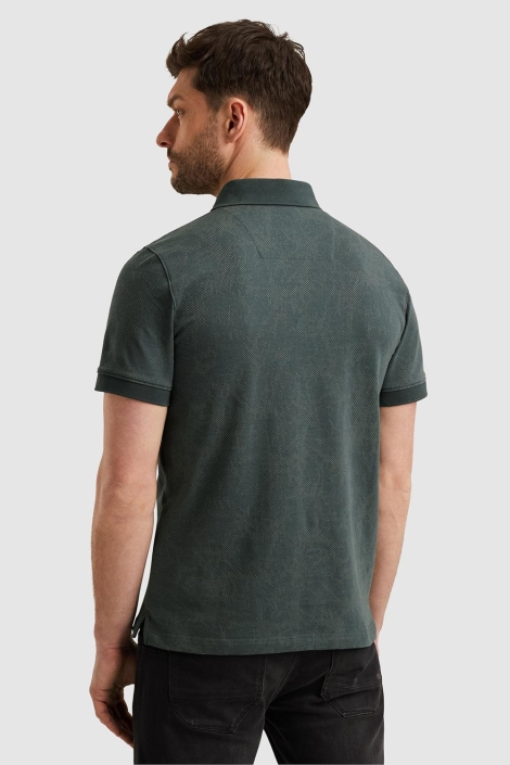 PME legend groene heren polo | Model achteraanzicht