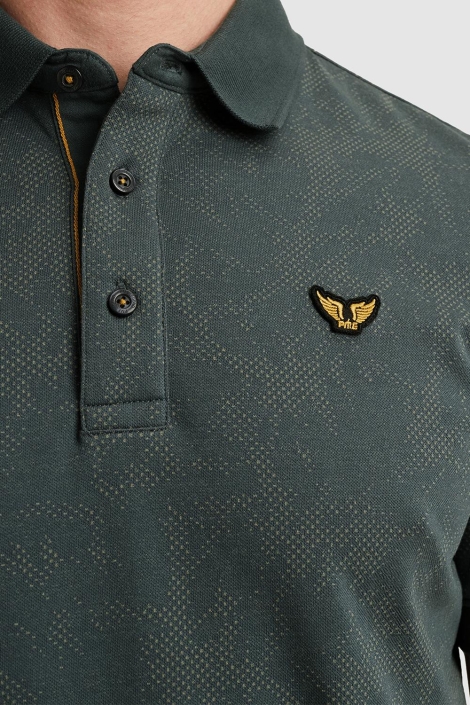 PME legend groene heren polo | Close up