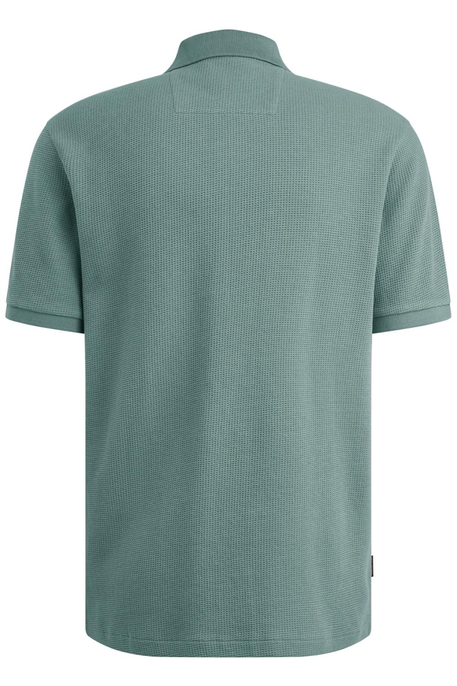 PME legend blauwe heren polo | Achteraanzicht