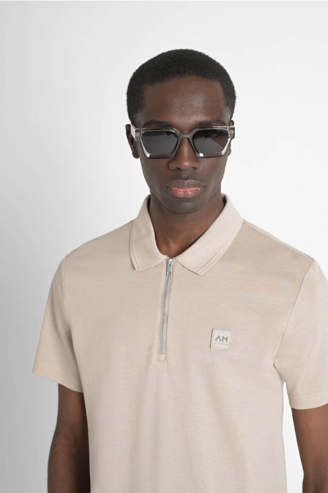 Antony Morato beige heren polo | Close up