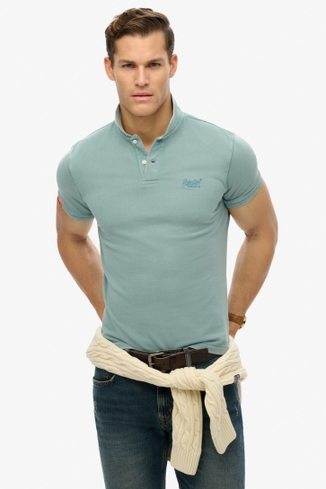 Superdry VINT DESTROY POLO M1110439A DESTROY TOURMALINE BLUE
