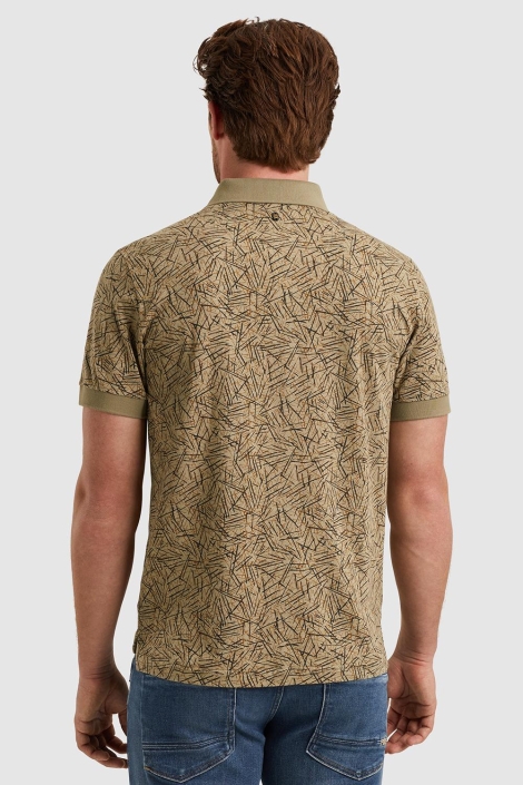 PME legend groene heren polo | Model achteraanzicht