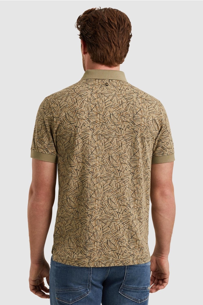 PME legend groene heren polo | Model achteraanzicht