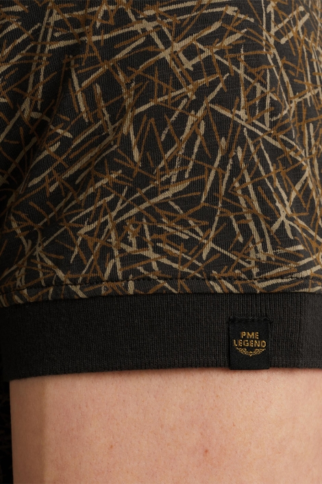 PME legend blauwe heren polo | Close up