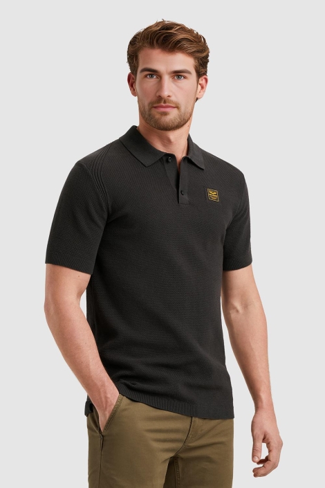 PME legend blauwe heren polo | Model zijaanzicht
