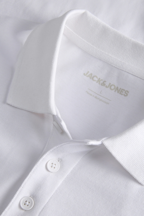 Jack & Jones witte heren polo | Kleurstaal