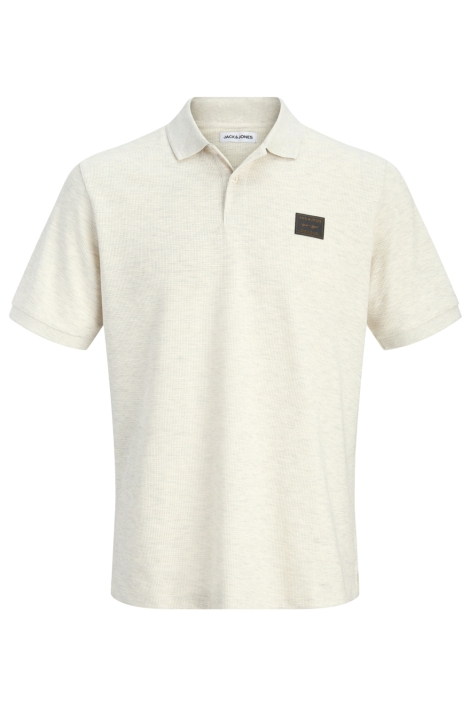 Jack & Jones beige heren polo | Vooraanzicht
