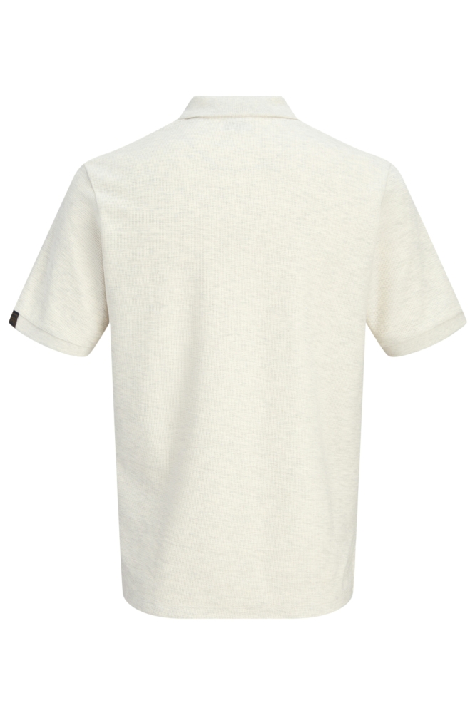 Jack & Jones beige heren polo | Achteraanzicht