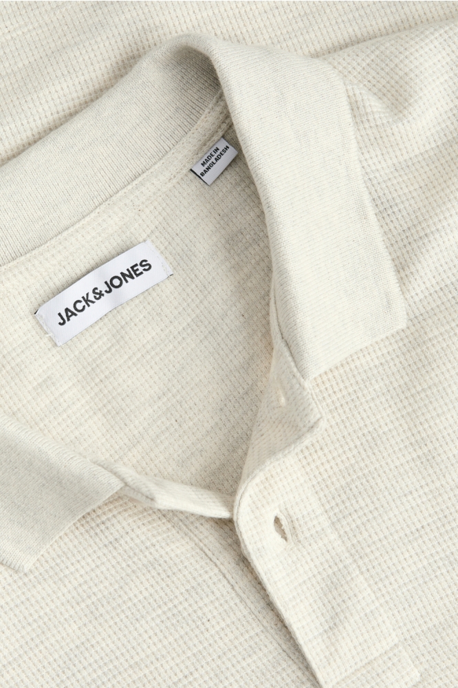 Jack & Jones beige heren polo | Close up