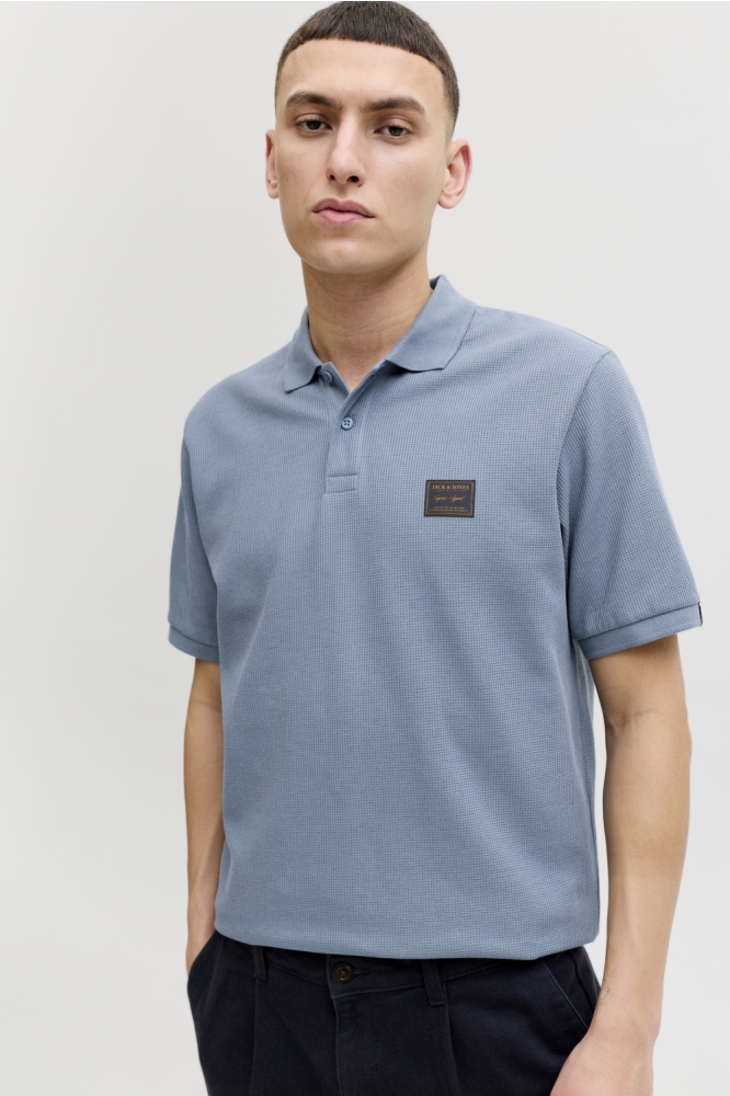 Jack & Jones blauwe heren t-shirt | Model vooraanzicht
