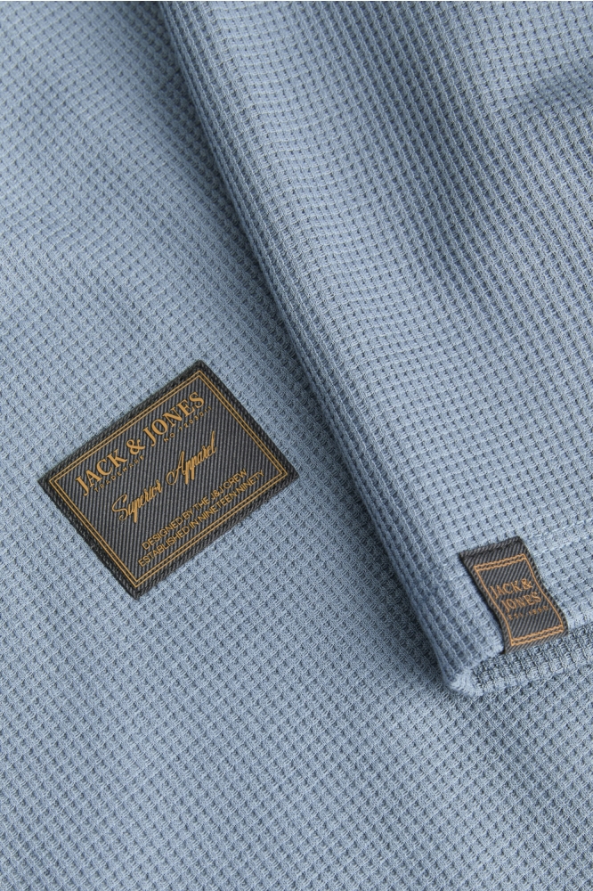 Jack & Jones blauwe heren polo | Close up