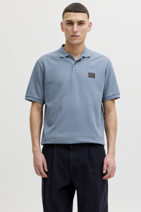 Jack & Jones blauwe heren t-shirt | Model vooraanzicht