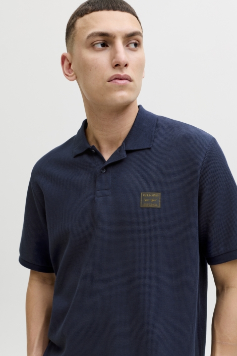 Jack & Jones blauwe heren t-shirt | Close up