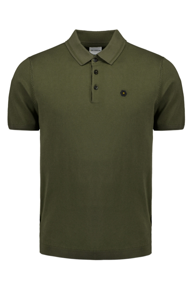 NO-EXCESS groene heren polo | Vooraanzicht