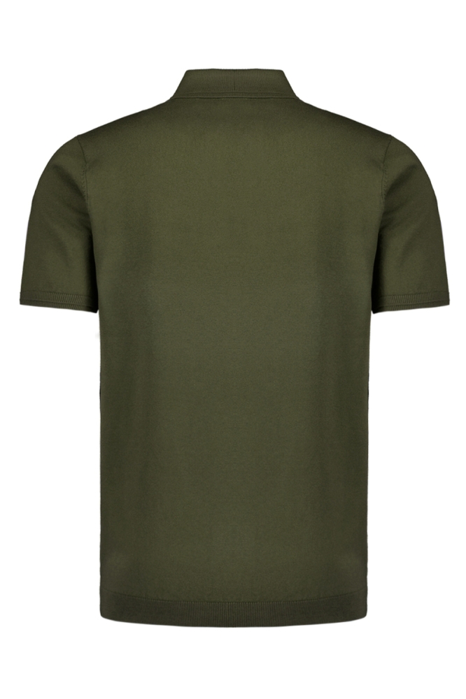 NO-EXCESS groene heren polo | Achteraanzicht