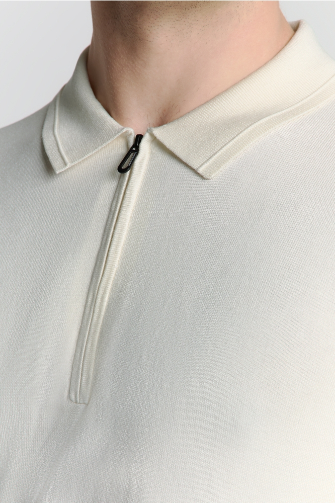 NO-EXCESS beige heren polo | Kleurstaal
