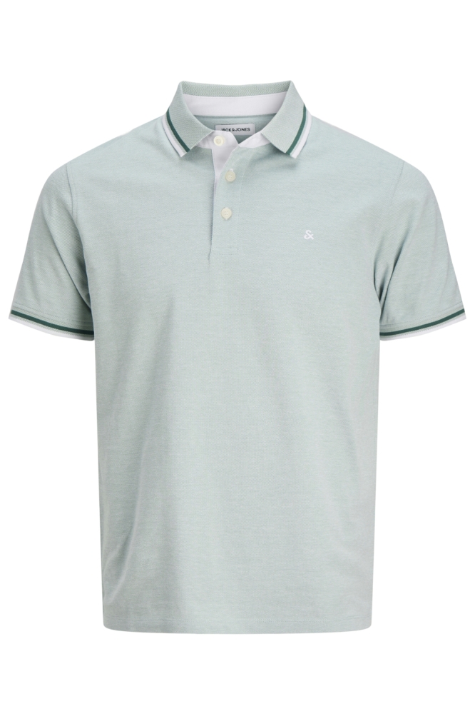 Jack & Jones groene heren polo | Vooraanzicht