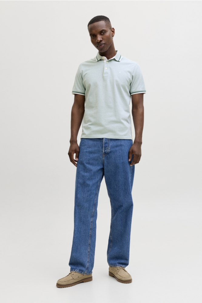 Jack & Jones groene heren polo | Model vooraanzicht