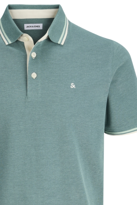 Jack & Jones groene heren polo | Close up