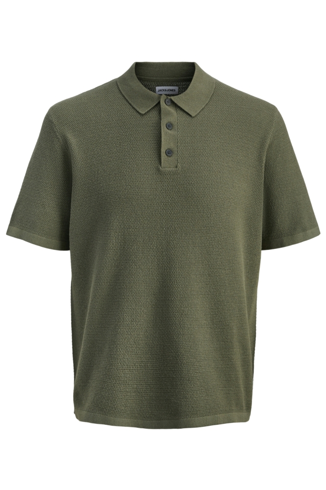 Jack & Jones groene heren polo | Vooraanzicht