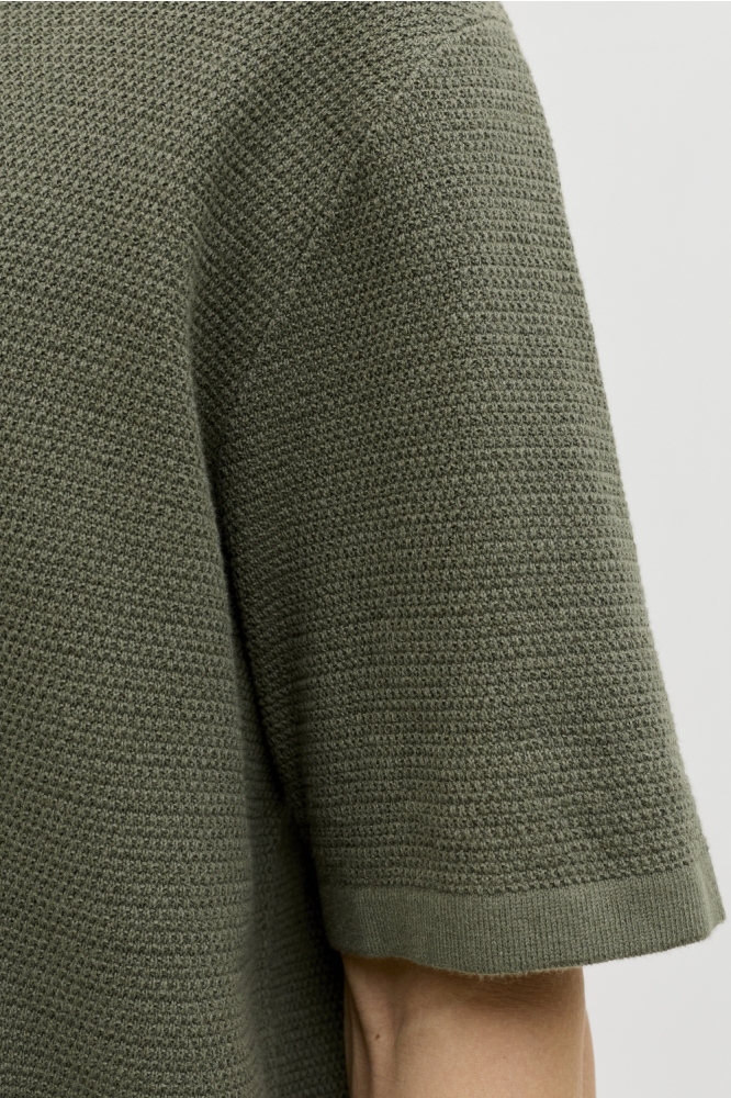 Jack & Jones groene heren polo | Close up