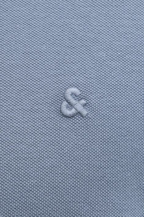 Jack & Jones blauwe heren polo | Close up