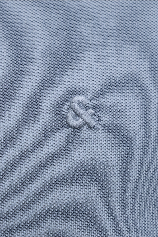 Jack & Jones blauwe heren polo | Close up