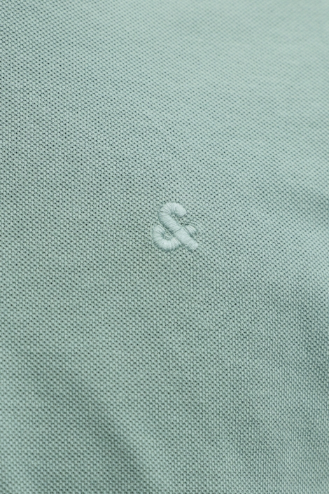 Jack & Jones groene heren polo | Close up