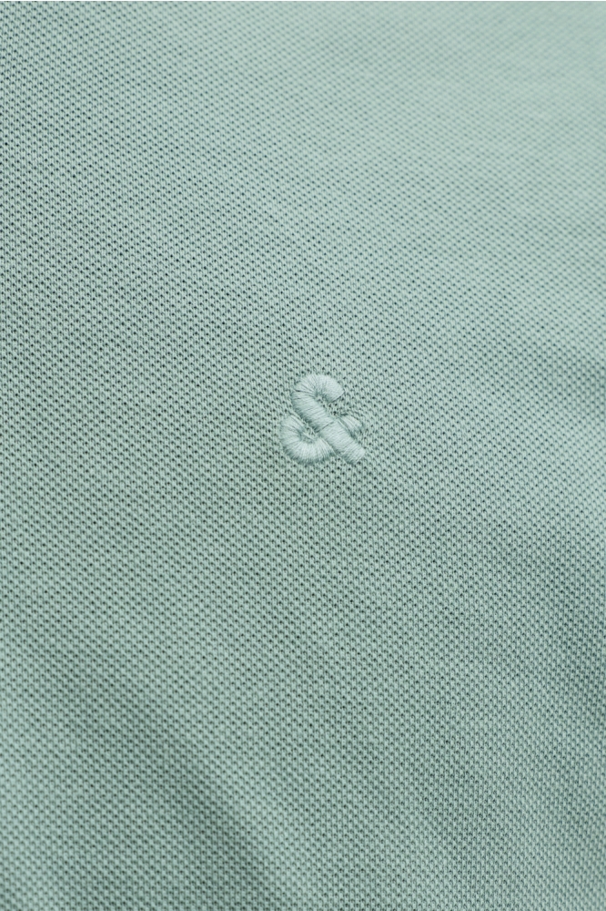 Jack & Jones groene heren polo | Close up