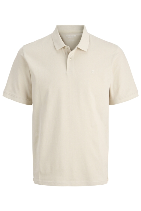Jack & Jones beige heren polo | Vooraanzicht