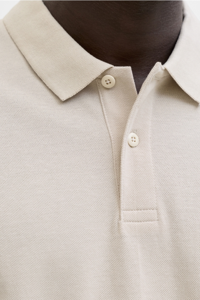 Jack & Jones beige heren polo | Close up