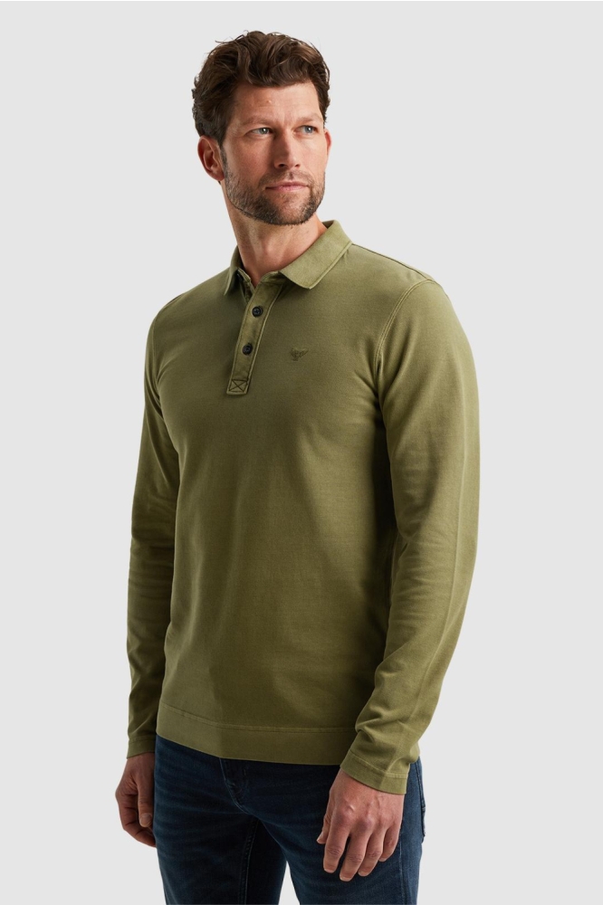 PME legend groene heren polo | Model zijaanzicht