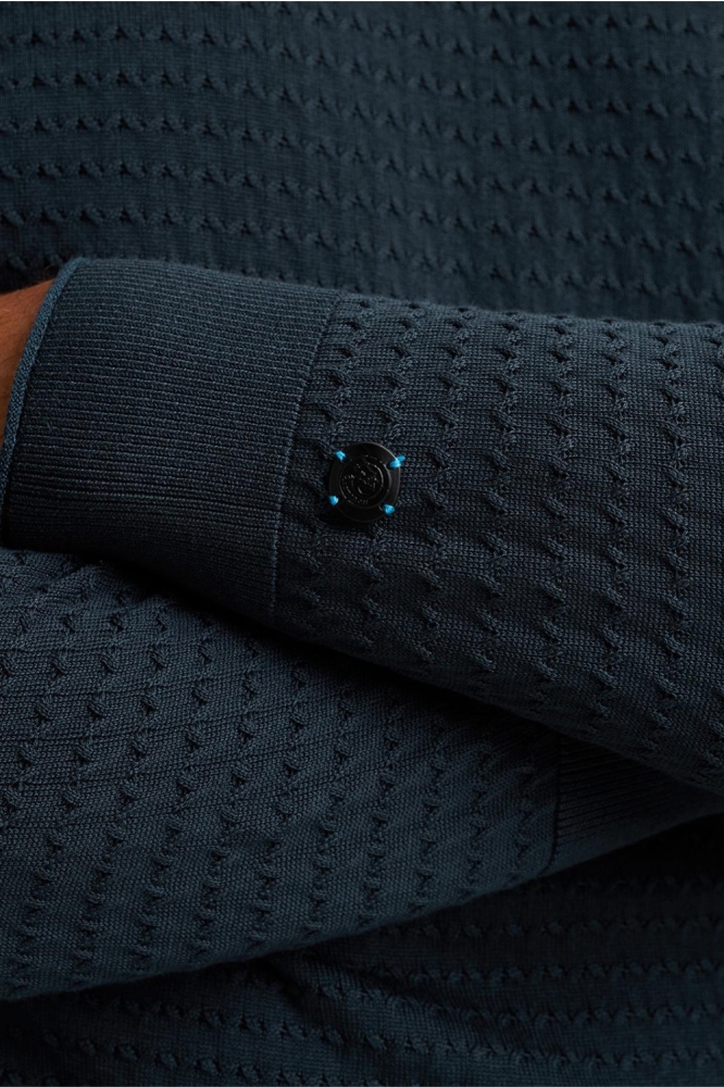 Cast Iron blauwe heren polo | Kleurstaal