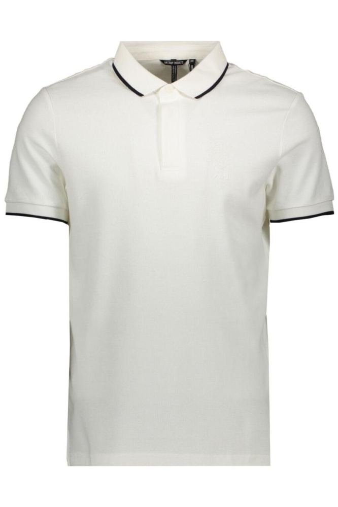 Antony Morato witte heren polo | Vooraanzicht