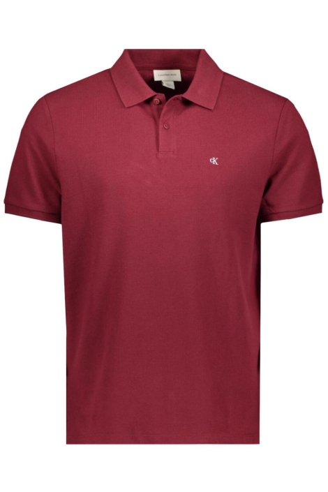 Calvin Klein bordeaux heren polo | Vooraanzicht