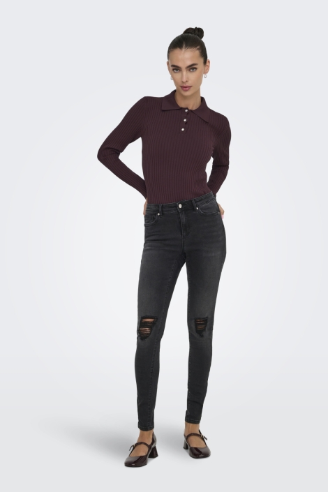 Only bordeaux dames trui | Model