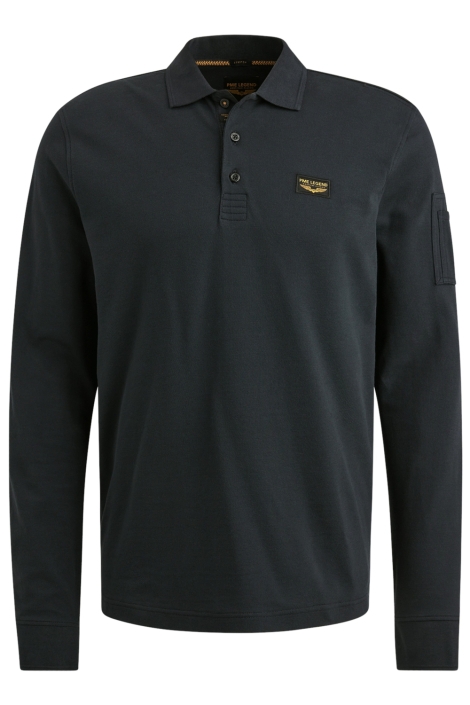 PME legend blauwe heren polo | Vooraanzicht